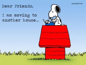Snoopy - Letter To Friends - I Am Moving